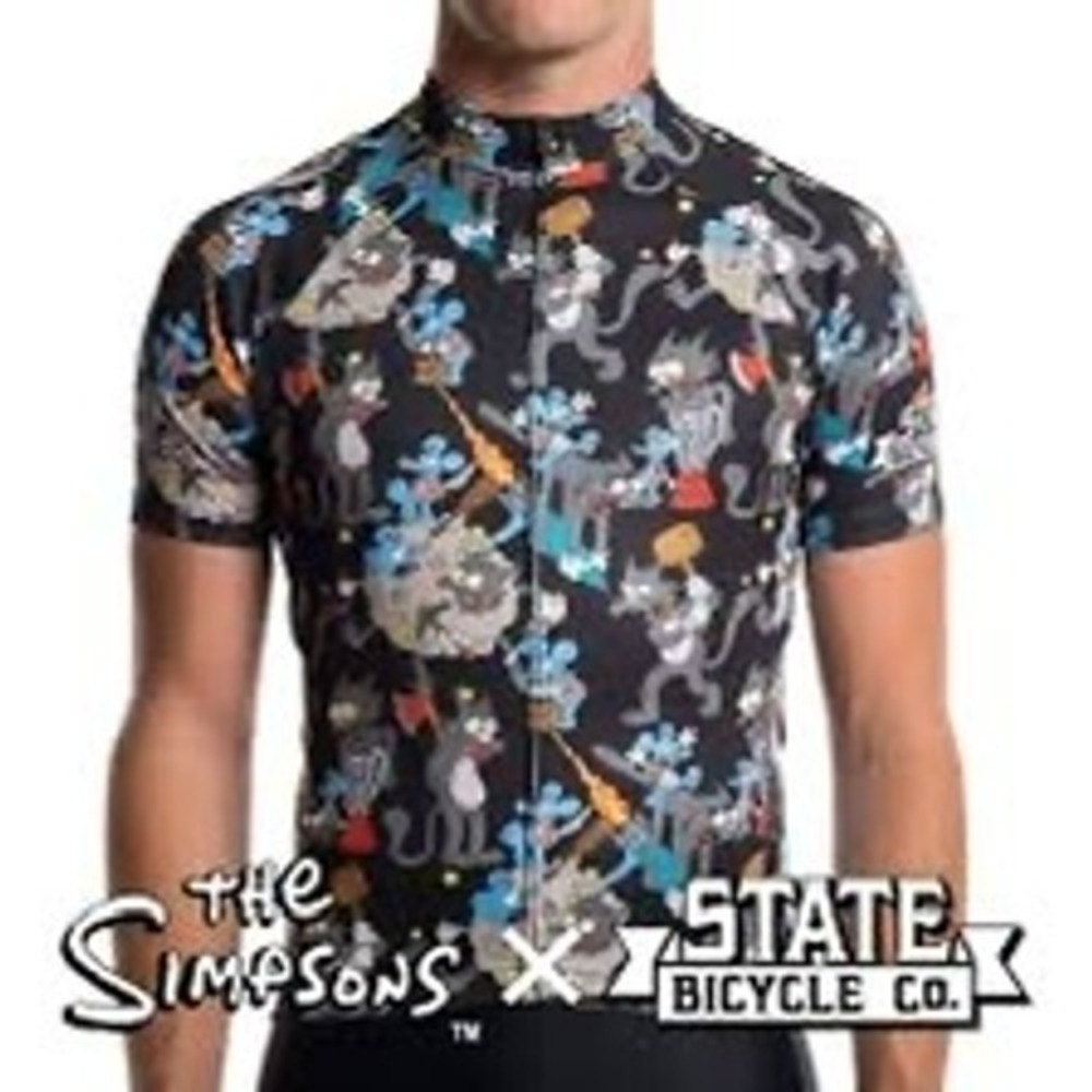 State Bicycle Co x The Simpsons Men's Cycling Jersey Itchy & Scratchy Large